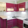 Угловая кухня из пластика-28